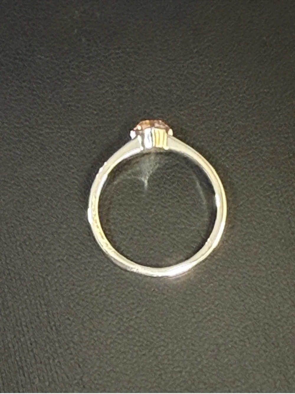 Pink Crystal Solitaire Ring